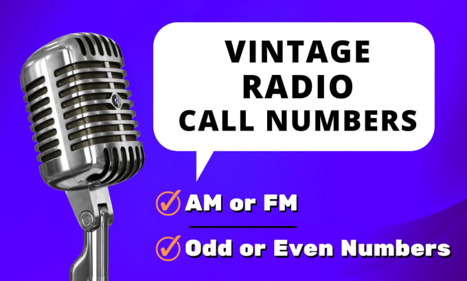 Gig Preview - Create vintage radio  call numbers