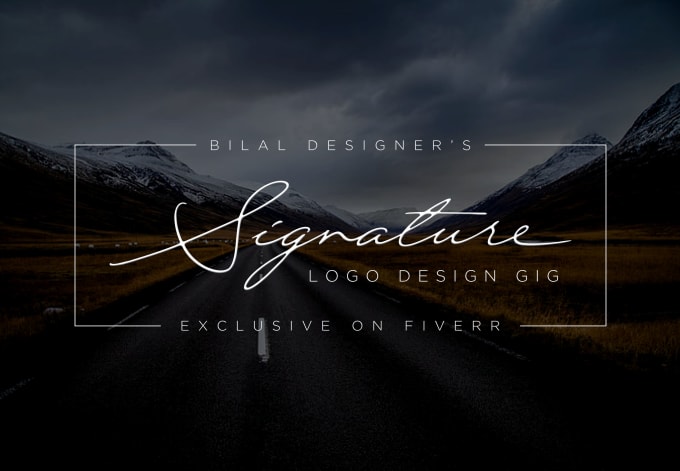 Gig Preview - Do custom luxury signature and scripted typography style logo design