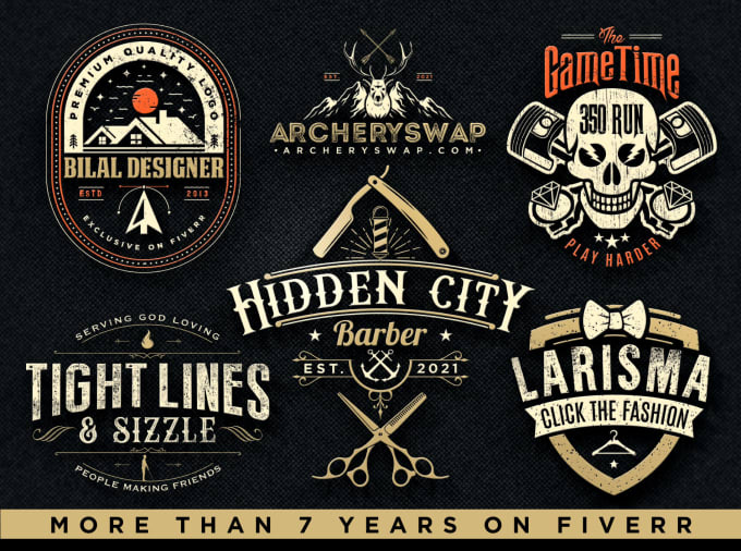 Gig Preview - Do retro , vintage , classic and hipster badge , outdoor or business logo design