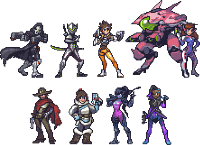 pixel art figure