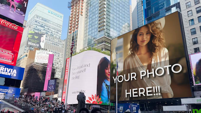 Gig Preview - Add your logo or content to this times square billboard, new york, in this video