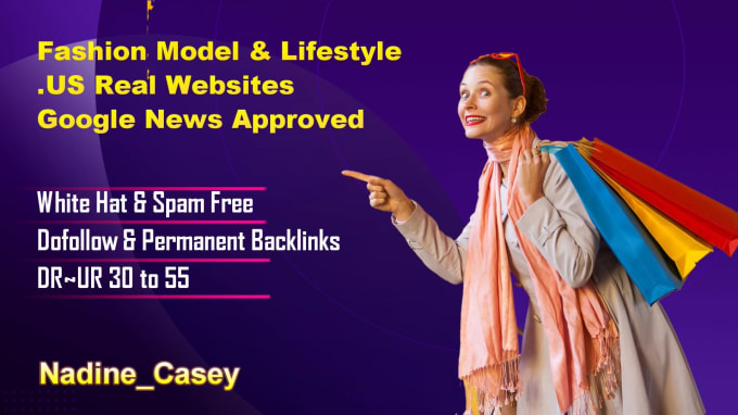 Gig Preview - Do fashion model, lifestyle blog guest post quality backlinks