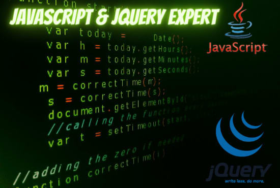 Gig Preview - Solve your tasks of javascript and jquery