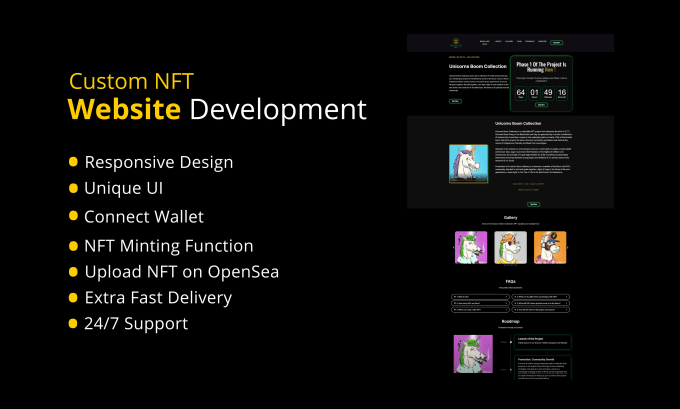 Gig Preview - Create nft website along with minting dapp