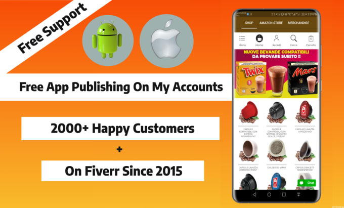 Bestseller - convert website to android iphone apps freely publish on my accounts