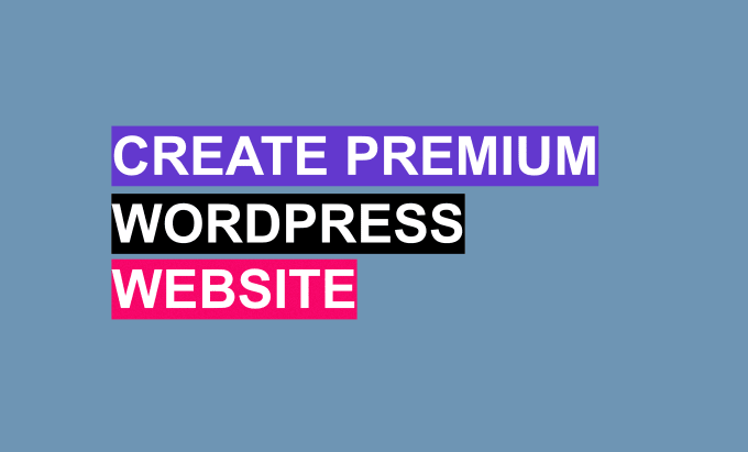 Gig Preview - Build premium wordpress website