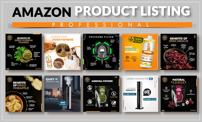 Gig Preview - Design professional amazon product listing images