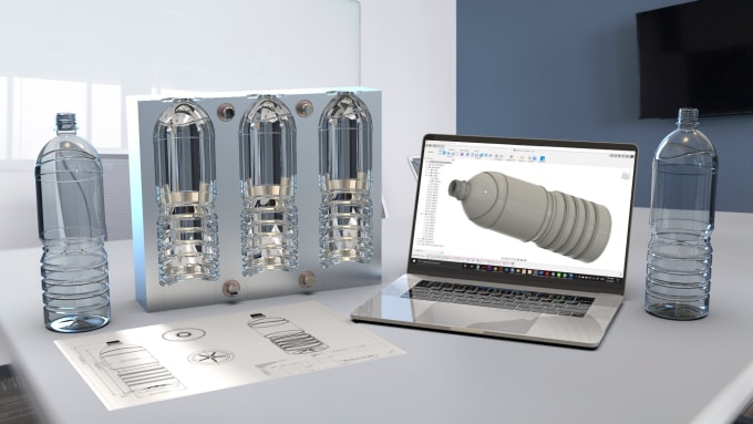 Gig Preview - Do an amazing plastic bottle 3d cad design for your business