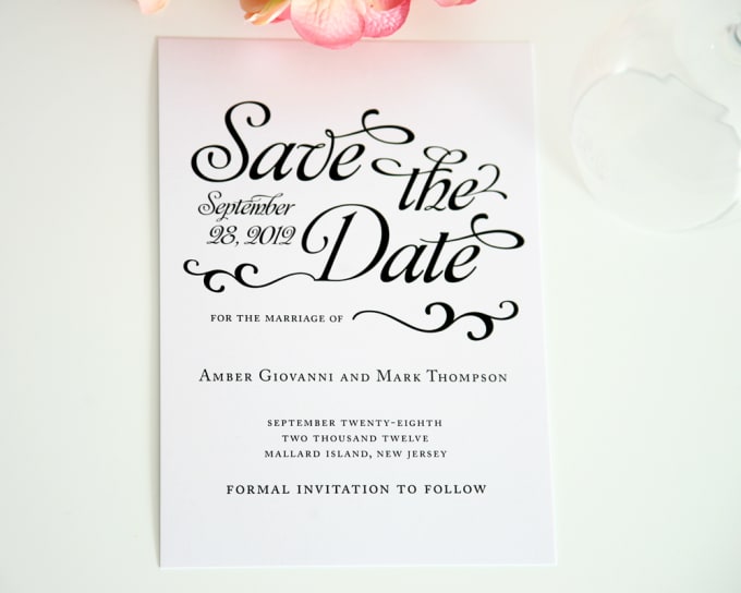 Gig Preview - Design a beautiful  save the date card