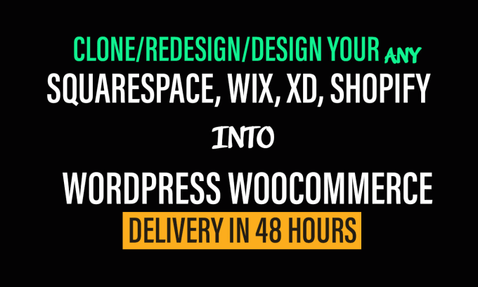 Gig Preview - Migrate your squarespace, wix, shopify into wordpress in 48 hours