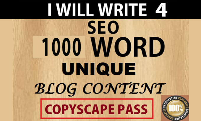 Gig Preview - Write 4 well researched 1000 word SEO articles