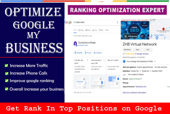 Gig Preview - Do gmb optimization for local SEO heighten gmb ranking