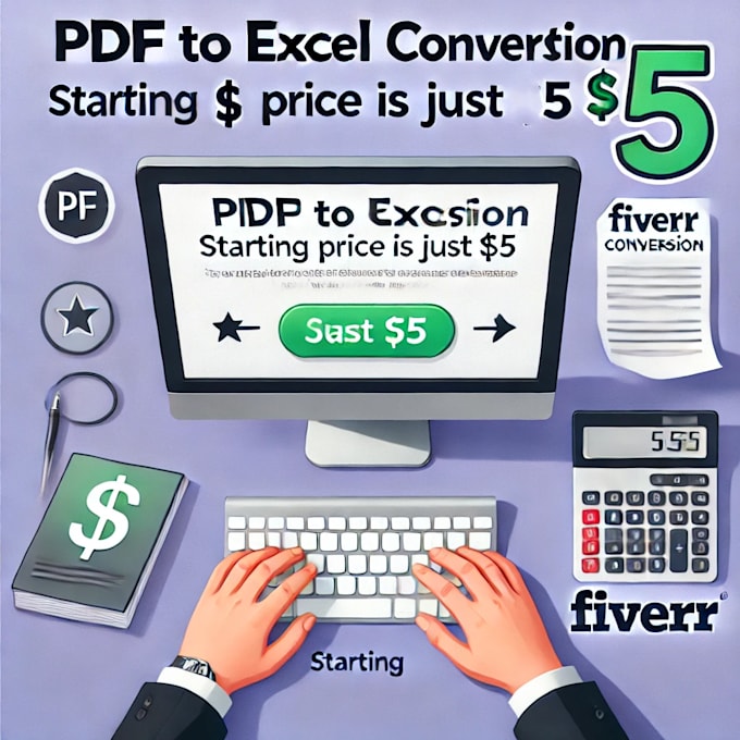 Gig Preview - Do data entry PDF to excel or word and copy paste job