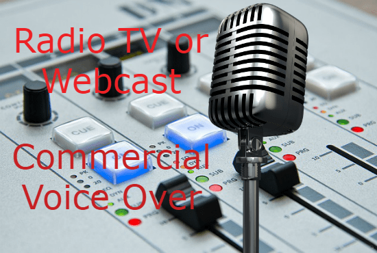 Gig Preview - Voice a broadcast commercial