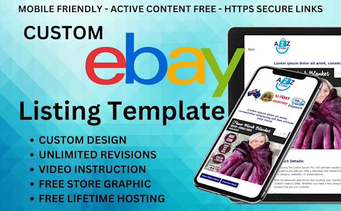 Bestseller - design custom responsive ebay listing template, ebay store