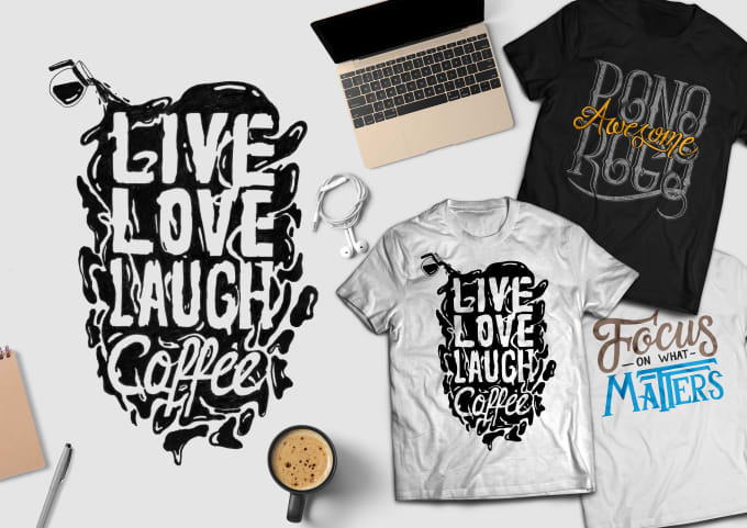 Gig Preview - Create unique hand lettering and typography tshirt design