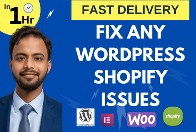 Gig Preview - Help to fix wordpress woocommerce elementor shopify issues