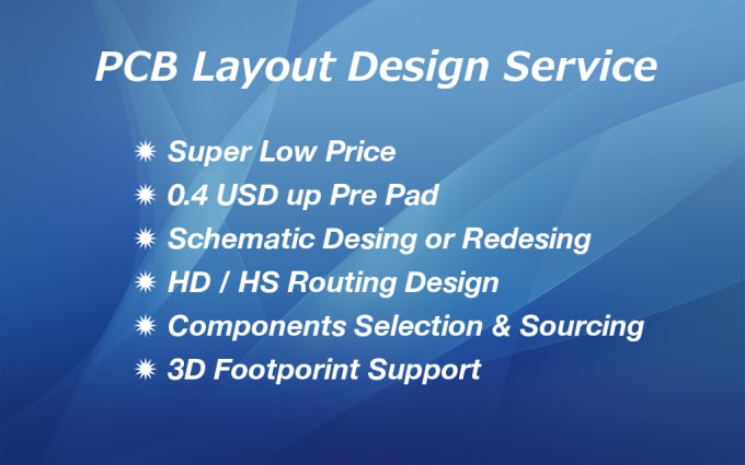 Gig Preview - Do pcb layout service including creating or modifying for 2 layer