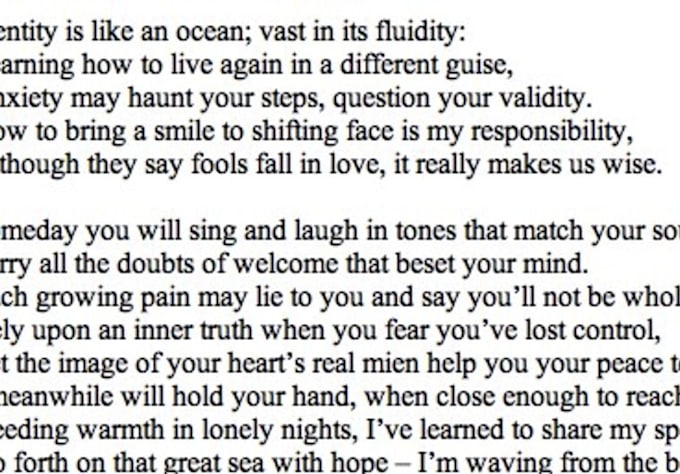 Write a rhyming poem spelling out a name of your choice by Ardentsprite