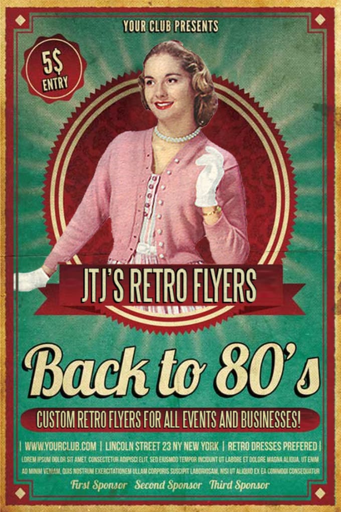 Gig Preview - Create an outstanding retro flyer for you