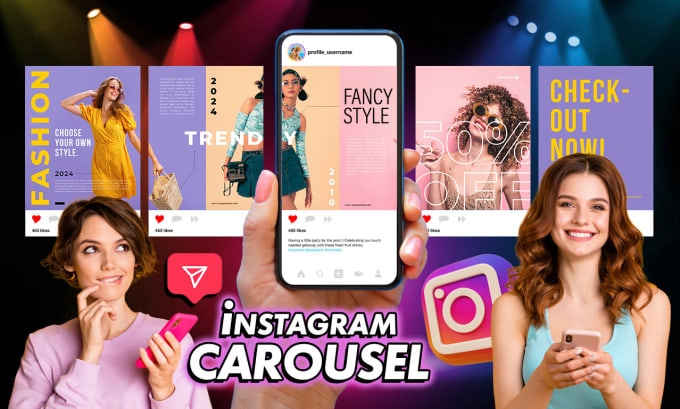 Gig Preview - Make instagram carousel posts, custom templates