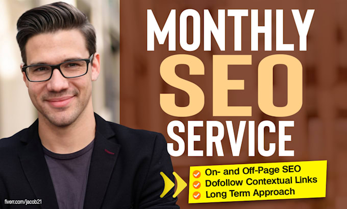 Gig Preview - Complete monthly SEO service with high quality backlinks for google top ranking