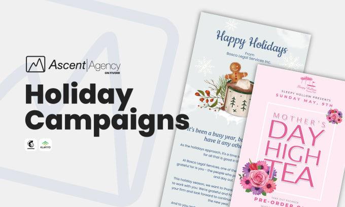 Gig Preview - Create a holiday mail chimp template campaign