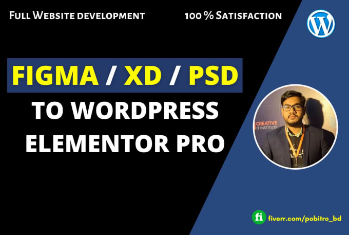 Gig Preview - Convert PSD, xd, sketch, figma to wordpress using elementor or elementor pro