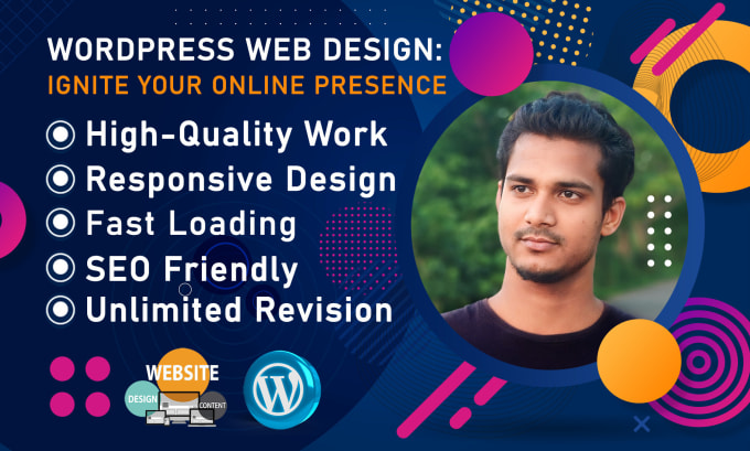 Gig Preview - Create a wordpress website or wordpress design