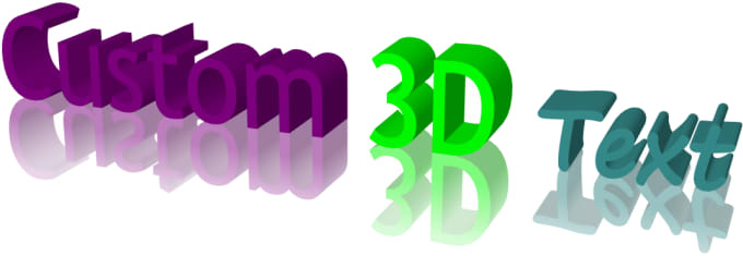 Gig Preview - Make a custom 3D text for your website, Facebook etc