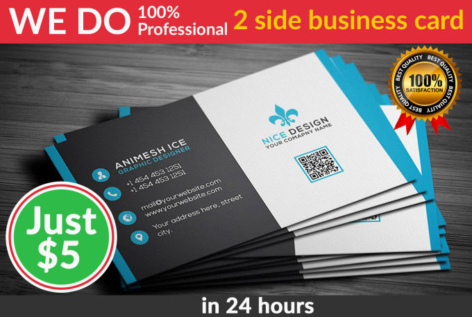 Gig Preview - Do professional 2 side business card