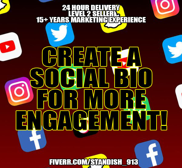 Gig Preview - Create a fancy social bio for more growth 24 hrs