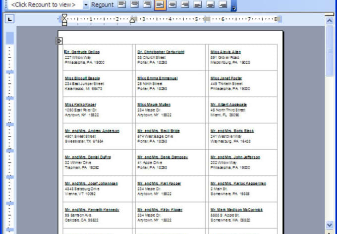 how to print address labels from excel sheet