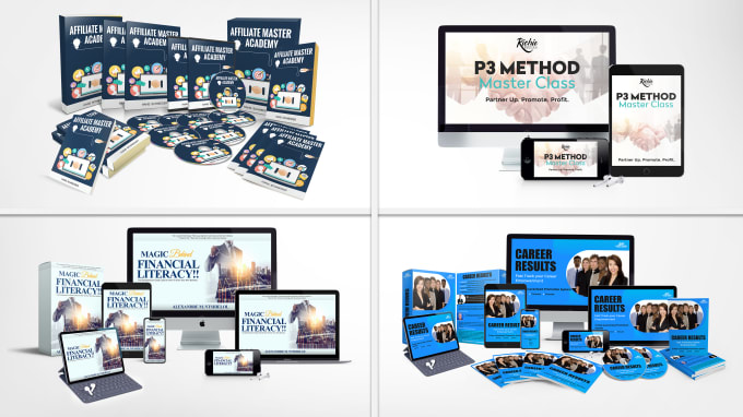 Gig Preview - Design ecover bundle, digital product mockup and ebook cover