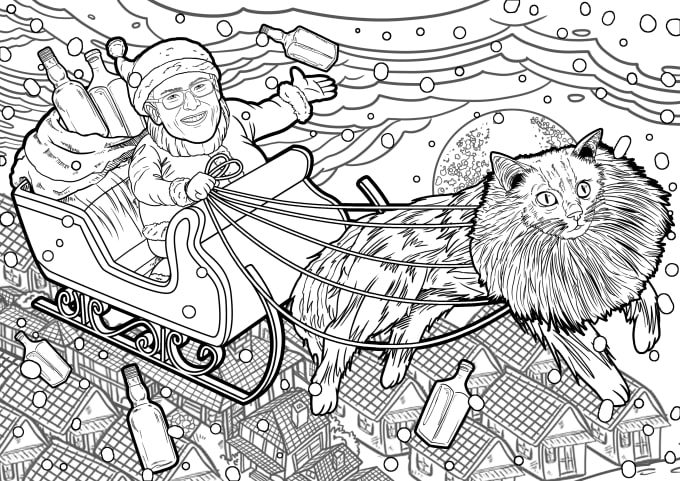 Gig Preview - Awesome line art for unique coloring page