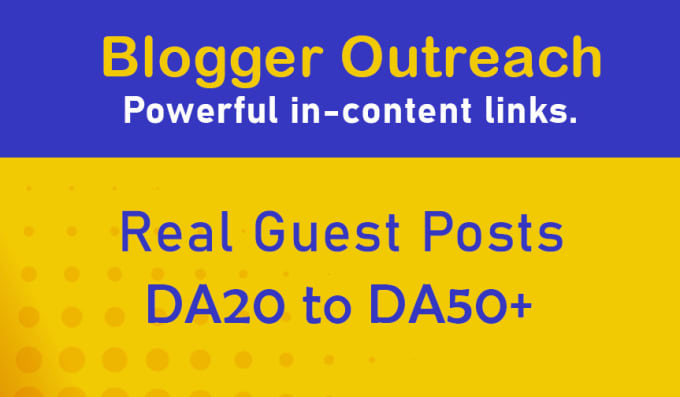 Gig Preview - Provide genuine blogger outreach for your website and brand