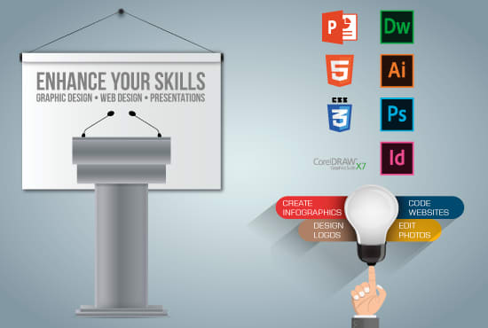 Gig Preview - Teach you photoshop, illustrator, indesign, html, css