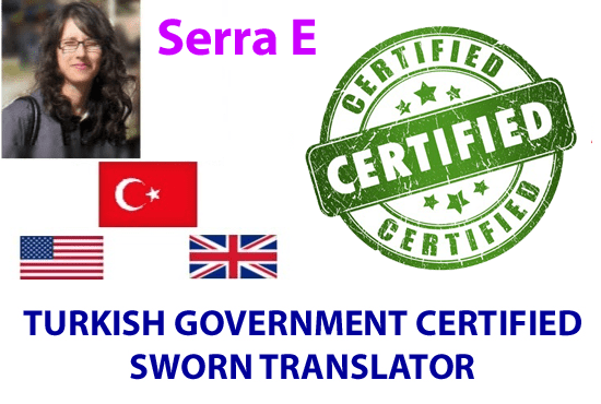 Gig Preview - Do certified sworn translation from or into Turkish