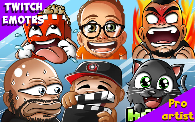 Gig Preview - Create emotes for twitch, youtube, tiktok, kick or facebook emojis