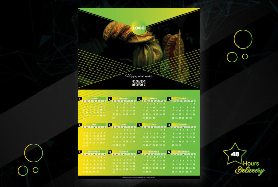 Gig Preview - Design professional wall calendar