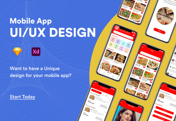 Gig Preview - Create mobile app ui design, website design landing page