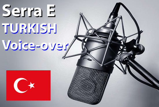 Gig Preview - Do turkish female voice over for audio  for video files