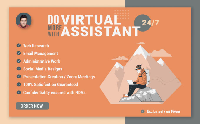 Gig Preview - Be your virtual assistant and do web research