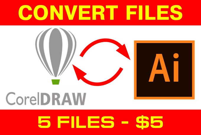 Gig Preview - Convert Corel Draw document to Adobe Illustrator and conversely