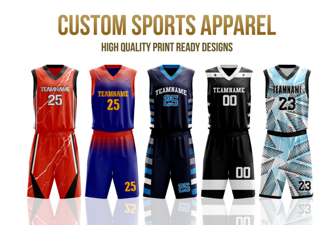 Gig Preview - Do any custom sports jersey design or sublimation jersey