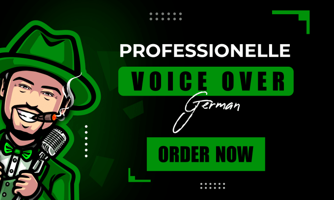 Gig Preview - Record a professional male german voiceover