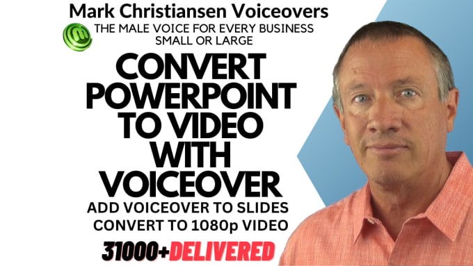 Gig Preview - Convert a power point presentation to powerpoint video with voice over narration