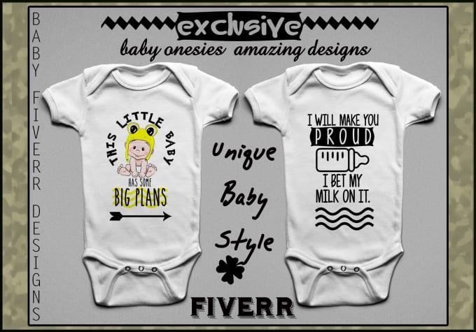 Gig Preview - Create unique baby toddler onesies tshirt designs