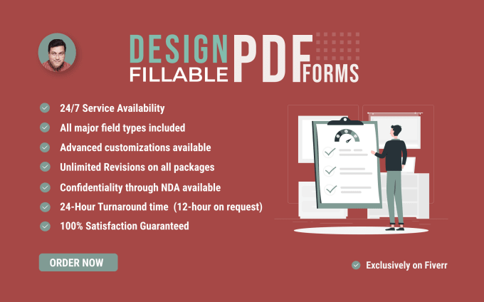 Gig Preview - Design and create fillable PDF forms