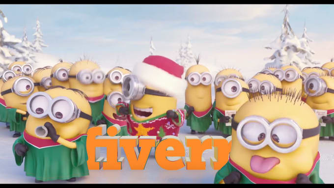 Gig Preview - Insert your 3d logo  in this minions christmas video